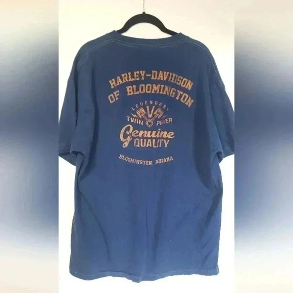 Harley-Davidson tshirt mens size XL‎ navy blue and orange - Picture 4 of 5
